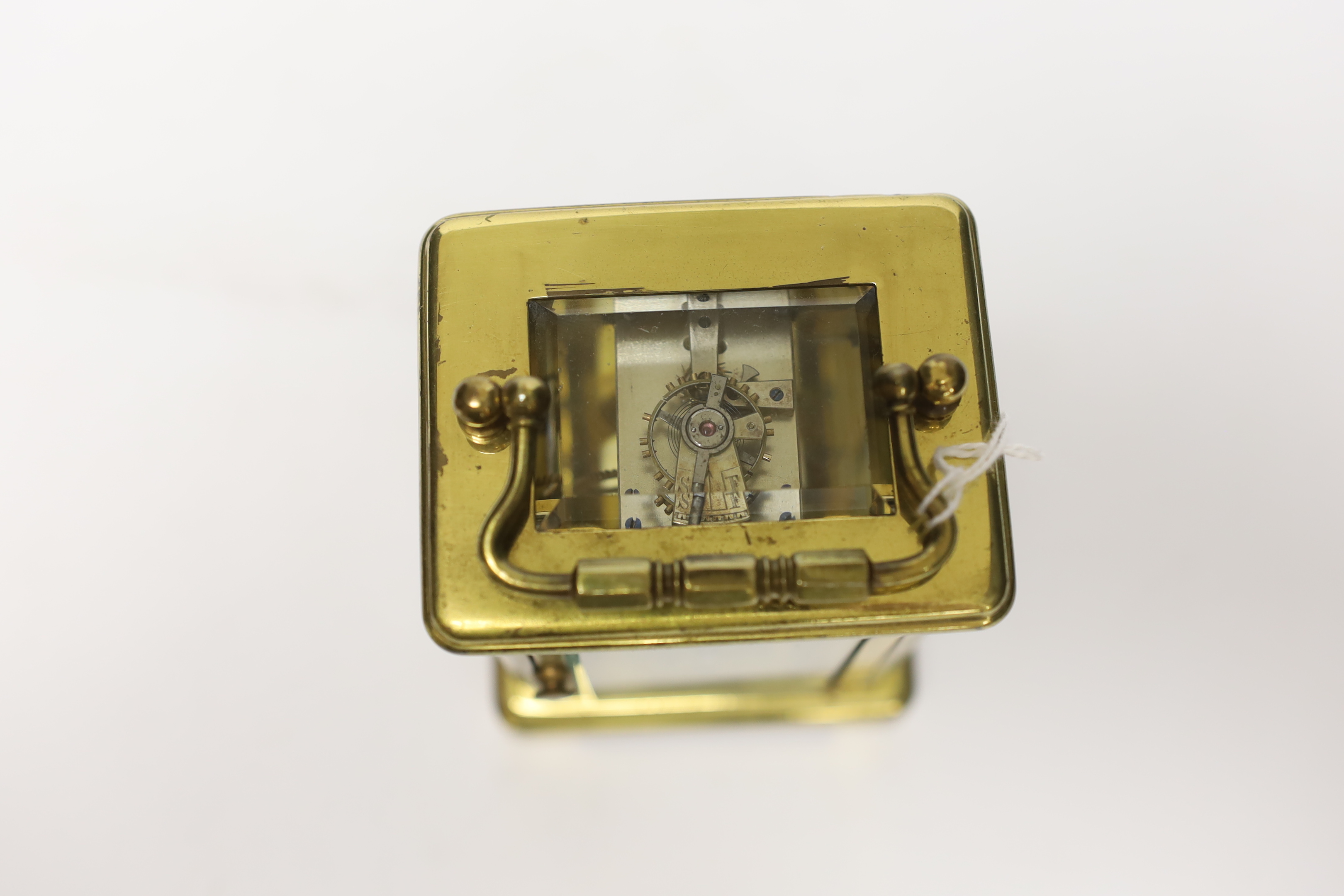 A cased carriage timepiece H.W Bedford, London, 11cm high